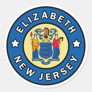 Elizabeth New Jersey Classic Round Sticker