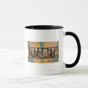 Elizabeth, New Jersey - Large Letter Scenes Mug