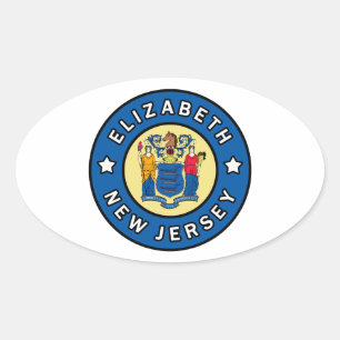 Elizabeth New Jersey Oval Sticker