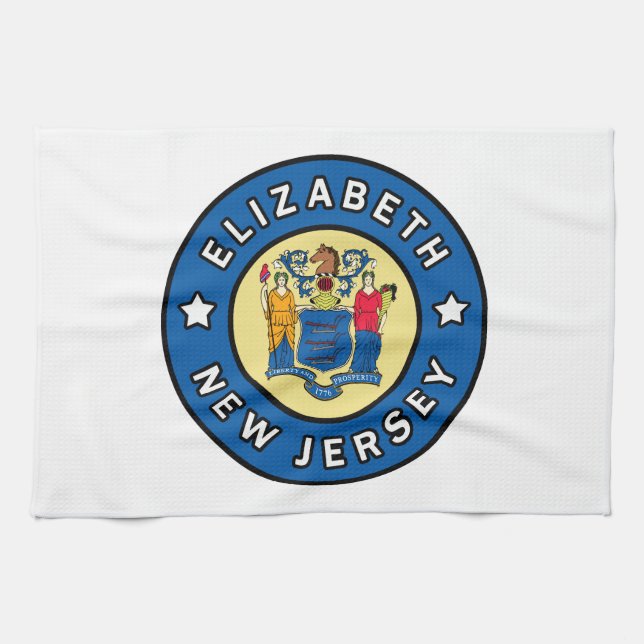 Elizabeth New Jersey Tea Towel (Horizontal)