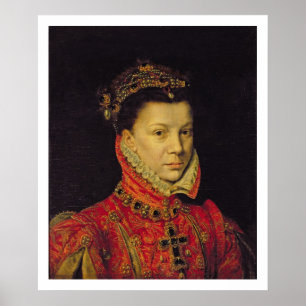 Elizabeth of Valois (1545-68) 1570 (oil on canvas) Poster