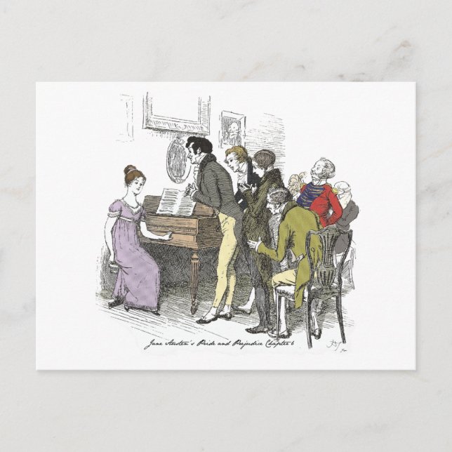 Elizabeth Performs - Jane Austen Pride & Prejudice Postcard (Front)