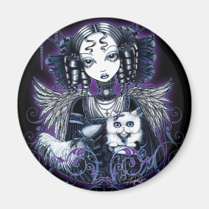 Elizabeth Persian Cat Angel Magnet