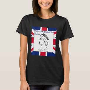 Elizabeth Platinum Jubilee Queen Crown British Fl T-Shirt