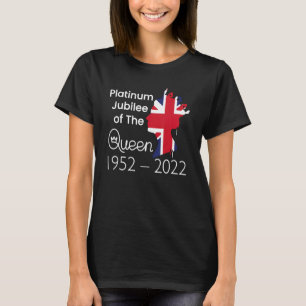 Elizabeth Platinum Jubilee Queen Crown British Fl T-Shirt