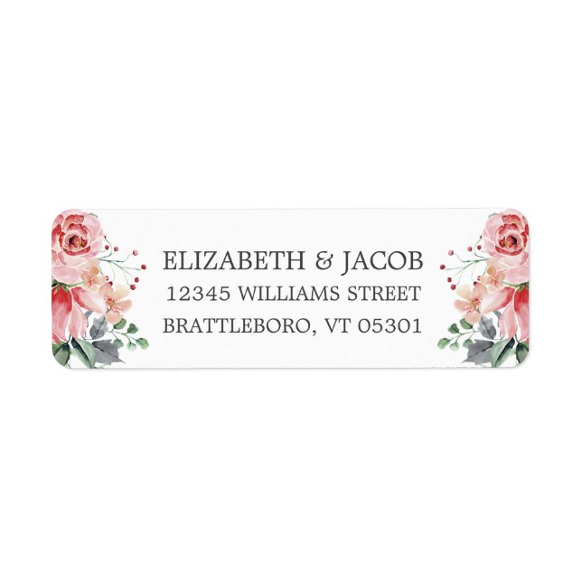 Elizabeth Return Address Wedding Envelope Seal (Front)