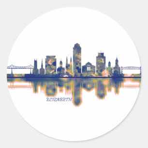 Elizabeth Skyline Classic Round Sticker