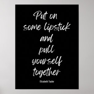 Elizabeth Taylor Inspirational Motivational Quotes Poster