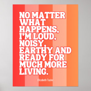 Elizabeth Taylor Inspirational Motivational Quotes Poster