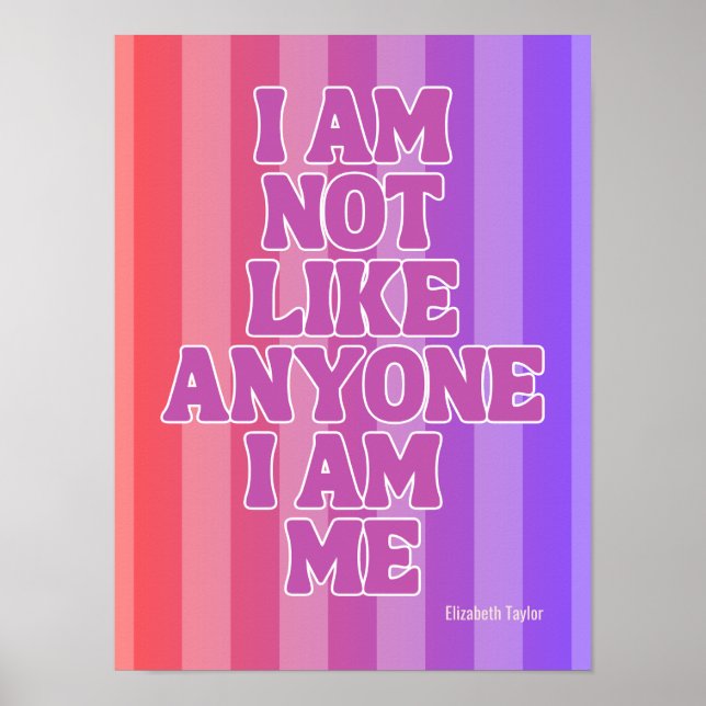 Elizabeth Taylor Self Love Inspirational Quote Poster (Front)