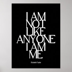 Elizabeth Taylor Self Love Inspirational Quote Poster