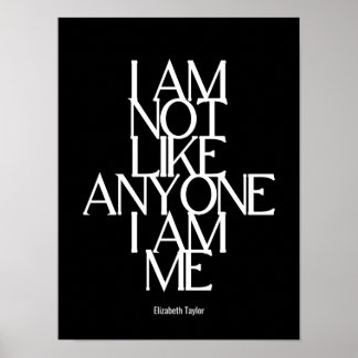 Elizabeth Taylor Self Love Inspirational Quote Poster