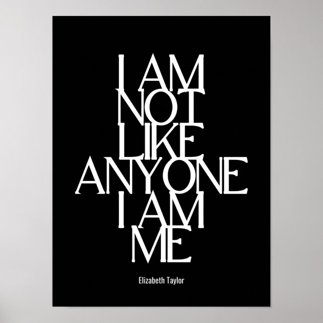 Elizabeth Taylor Self Love Inspirational Quote Poster (Front)