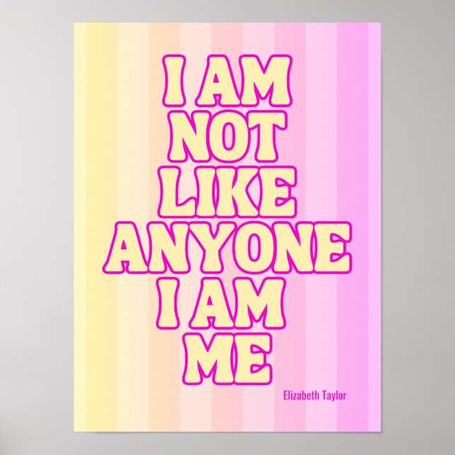 Elizabeth Taylor Self Love Inspirational Quote Poster (Front)