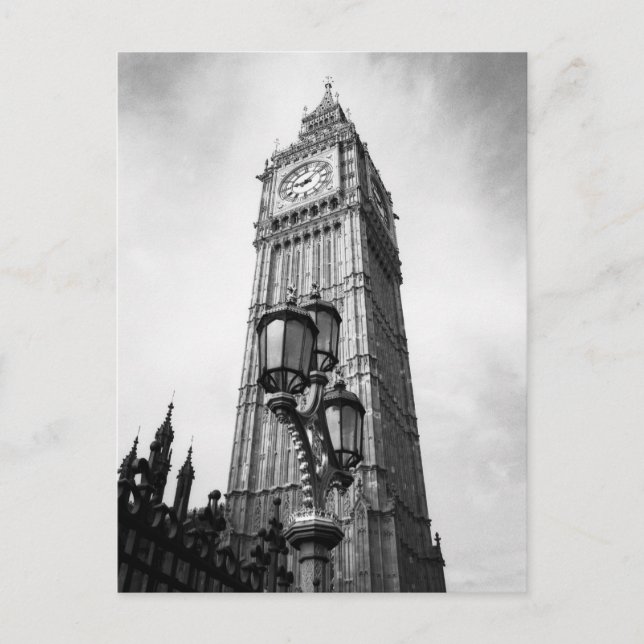 Elizabeth Tower Westminster, London UK Postcard (Front)