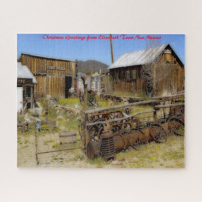 Elizabeth Town New Mexico.Christmas Greetings Jigsaw Puzzle (Horizontal)