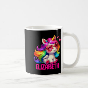 Elizabeth Unicorn Name D Design Coffee Mug