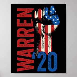 Elizabeth Warren 2020 For President Vintage Resist Poster