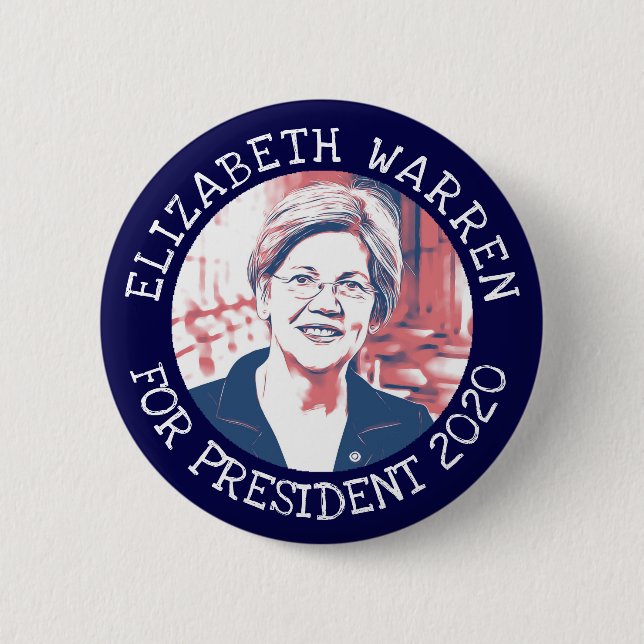 ELIZABETH WARREN 2020 Presidential Election Button (Front)