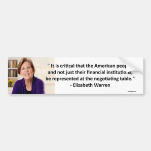 Elizabeth Warren - critical Bumper Sticker