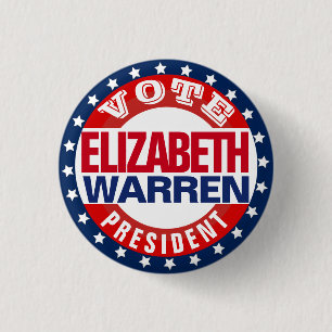Elizabeth Warren for President 3 Cm Round Badge