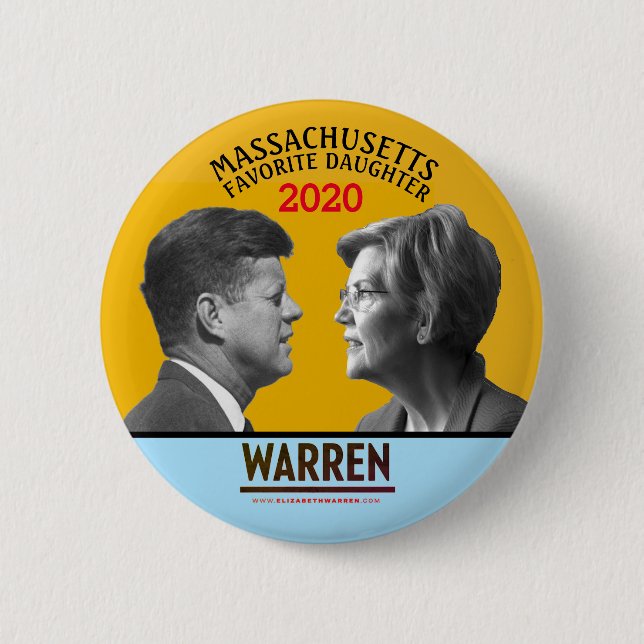 Elizabeth Warren for President 6 Cm Round Badge (Front)