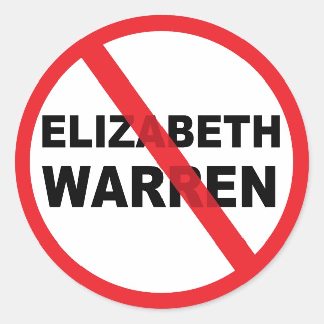 Elizabeth Warren For President Anti popular Classic Round Sticker (Front)