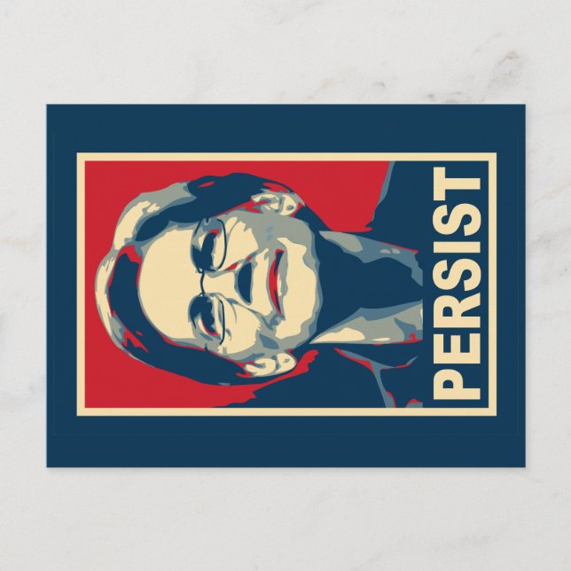 elizabeth warren persist postcard (Front)
