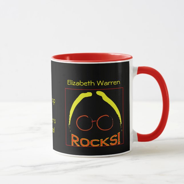 Elizabeth Warren Rocks! mug (Right)