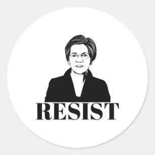 Elizabeth Warren Teeshirt Political Feminist Resis Classic Round Sticker