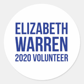 Elizabeth Warren Volunteer 1.5in Circle Stickers