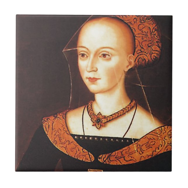 Elizabeth Woodville "The White Queen" Ceramic Tile (Front)