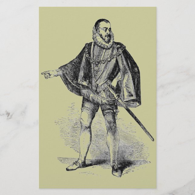 Elizabethan Clothing Stationery (Front)