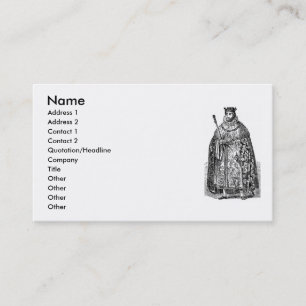 Elizabethan Fashion Business Card