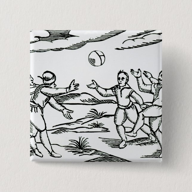 Elizabethan Football 15 Cm Square Badge (Front)
