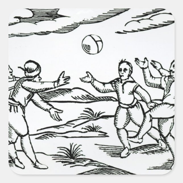 Elizabethan Football Square Sticker (Front)