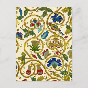 Elizabethan Swirl Embroideries - Goldwork imitatio Postcard