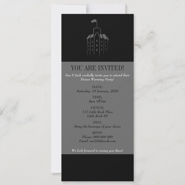 Elizabethan Theatre Sketch Invitation (Front)