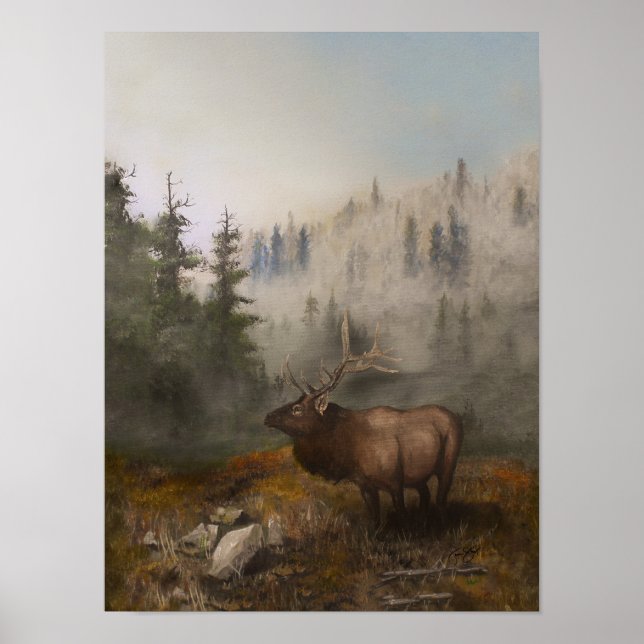 elk 12x16 poster (Front)