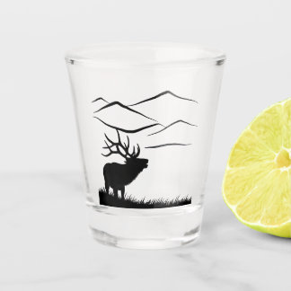 Elk and Blodgett Peak Shot Glass