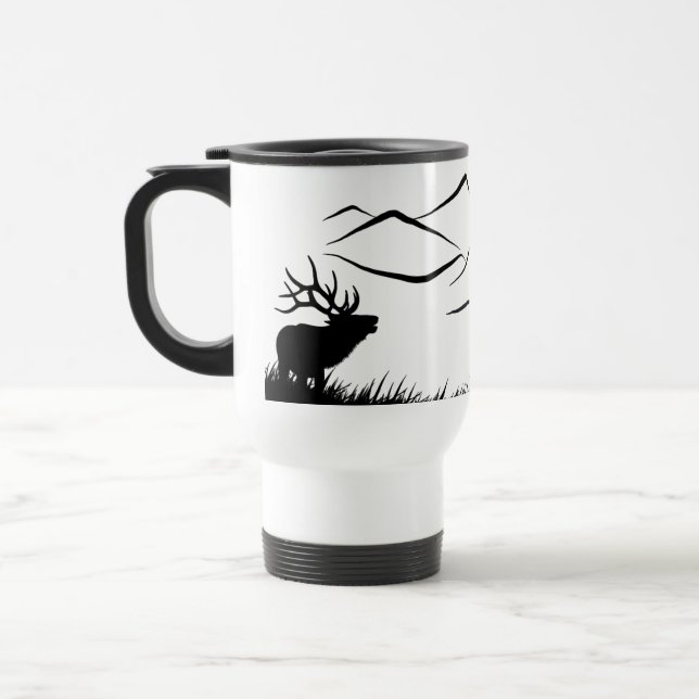 Elk and Blodgett Peak Travel Mug (Left)