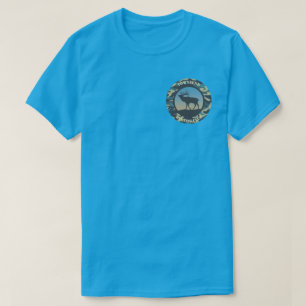 Elk and Camo Round Design T-Shirt