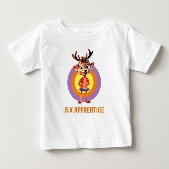 Elk Apprentice Girl Baby T-Shirt (Front)