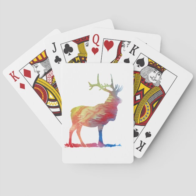 Elk art playing cards (Back)