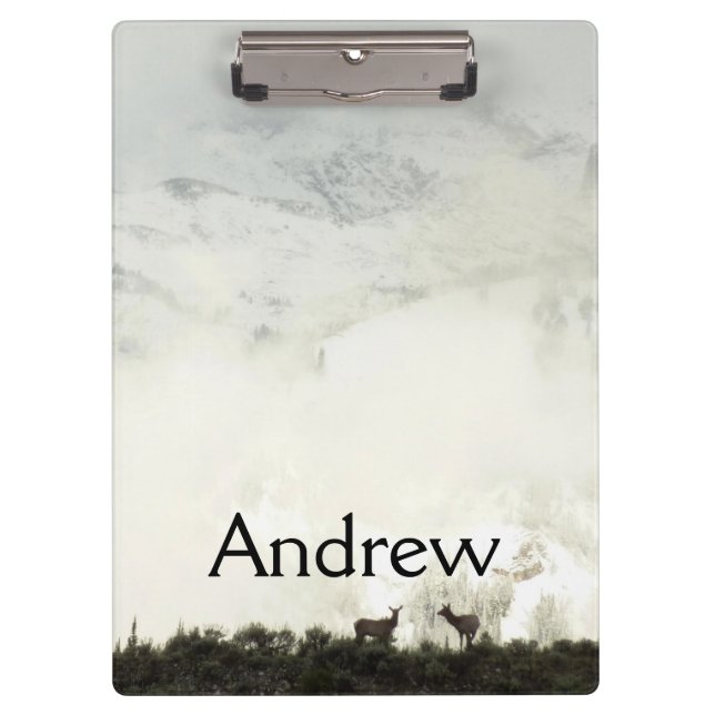 Elk at Grand Teton National Park Photography Clipboard (Front)