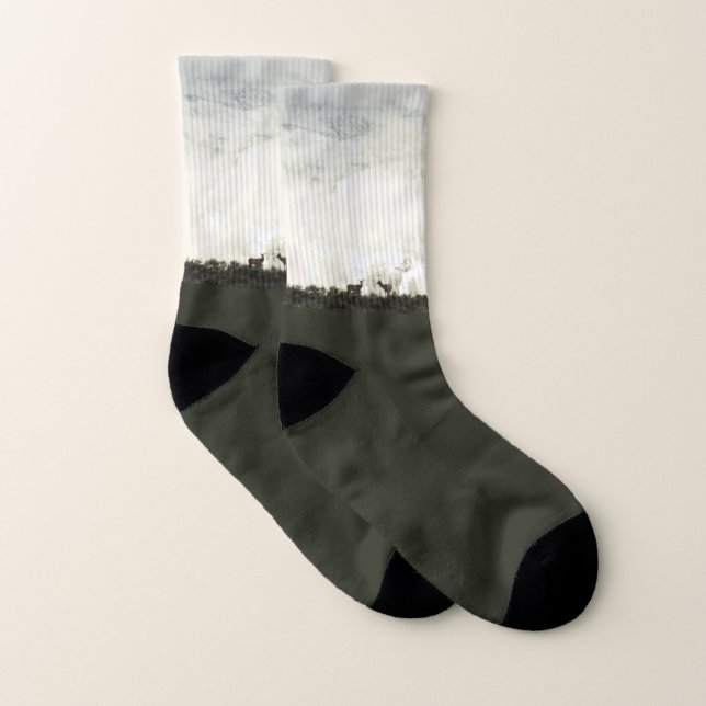 Elk at Grand Teton National Park Photography Socks (Pair)