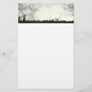 Elk at Grand Teton National Park Photography Stationery