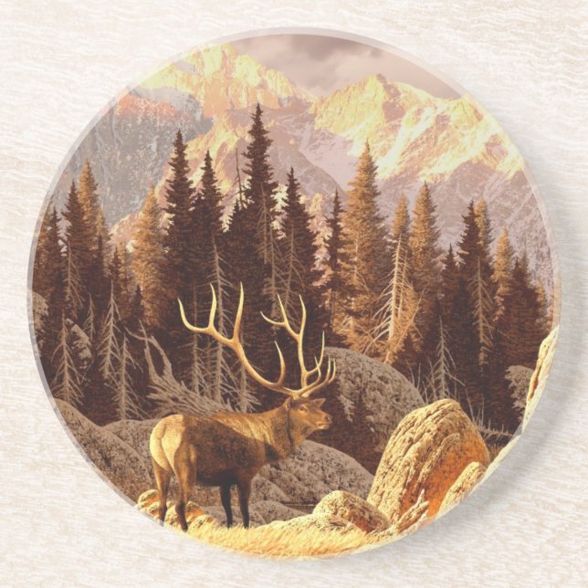 Elk Bull Coaster (Front)