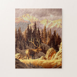 Elk Bull Jigsaw Puzzle