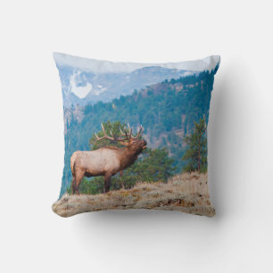 Elk (Cervus Elephus) Bull Bugling Cushion